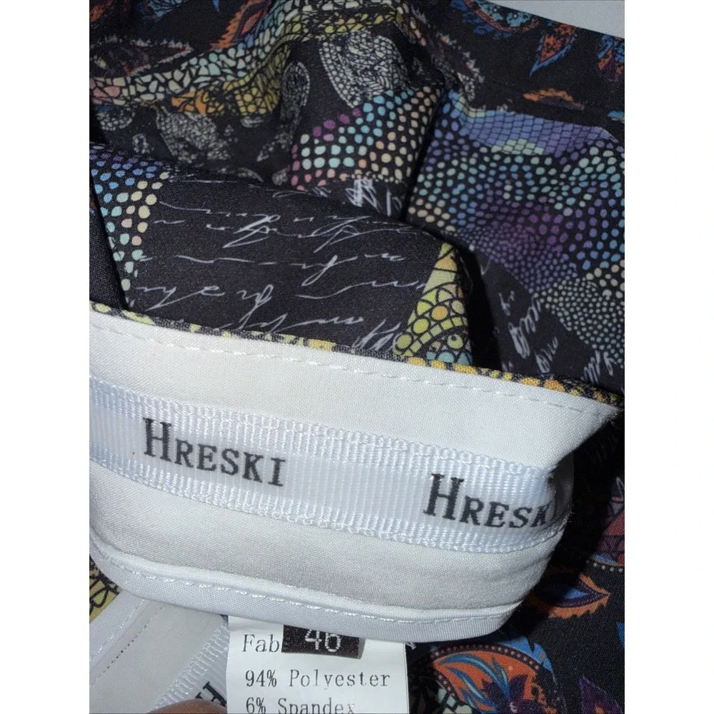 HRESKI Men's Shorts Size 46 Abstract Neon Print Golf Shorts